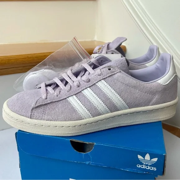 NWT Adidas Campus 80s Light Purple Sneakers leather , lavender - Picture 2 of 16